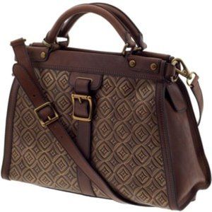 Fossil · Vintage Revival Embossed Leather Satchel